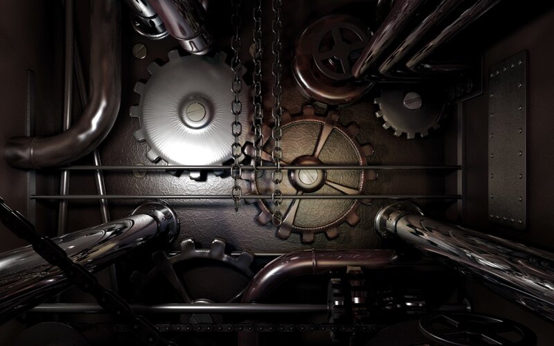 steampunk mechanical gears