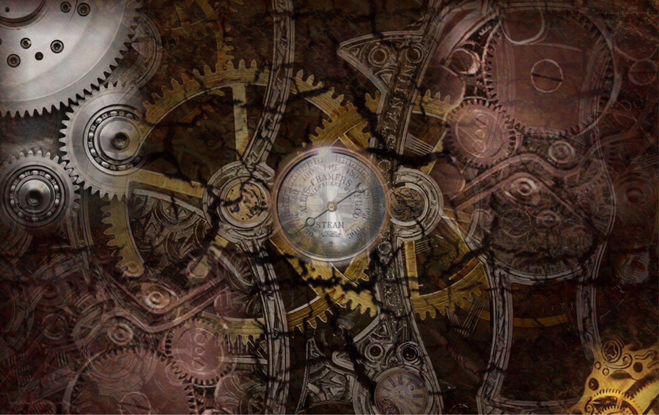 steampunk mechanical gears