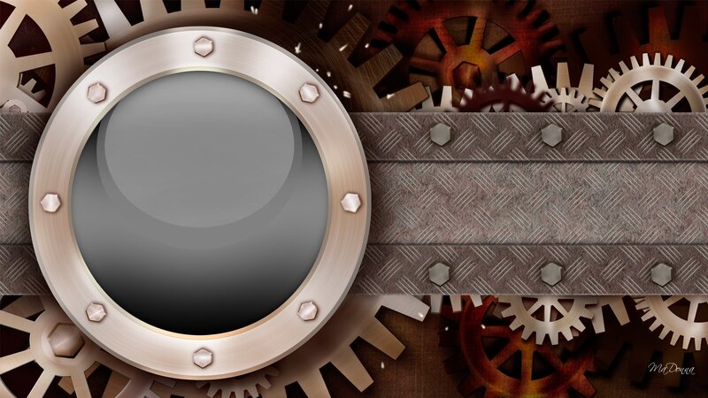 Steampunk Mechanical Gears — Brown