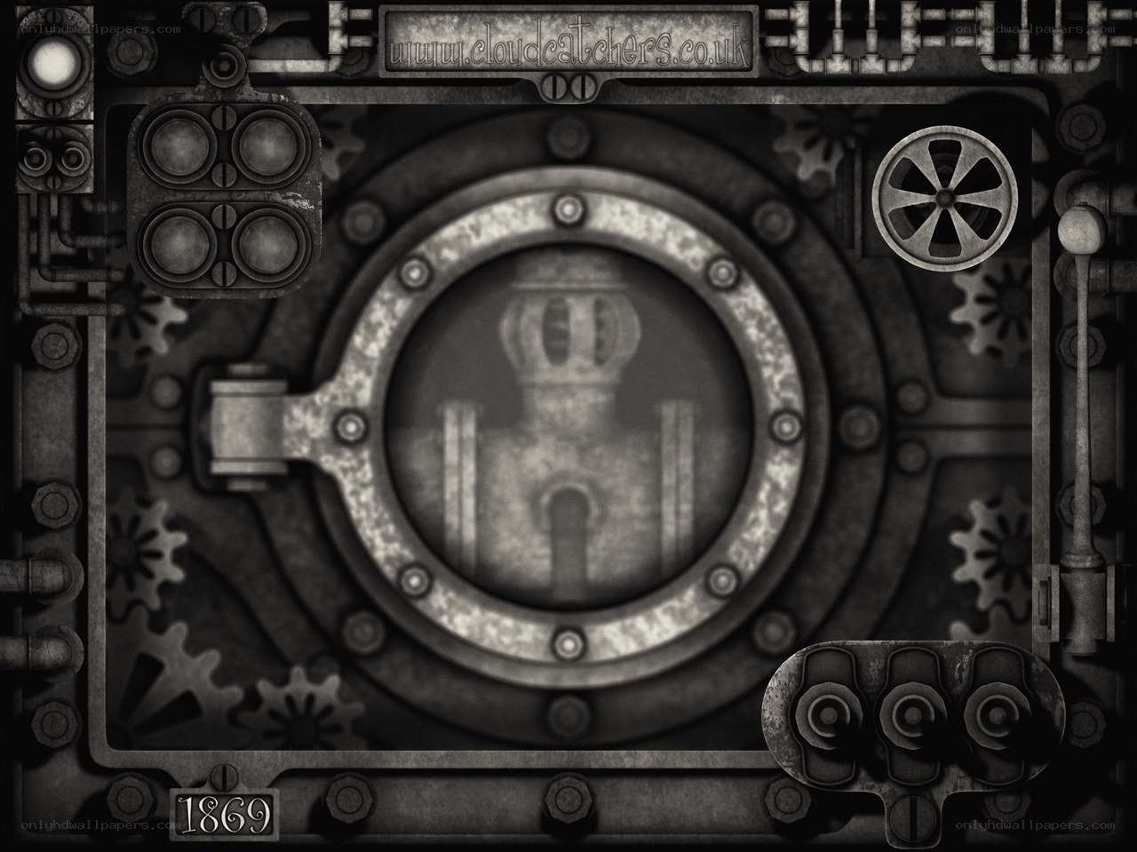 steampunk mechanical interface
