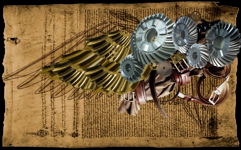 steampunk mechanical wings