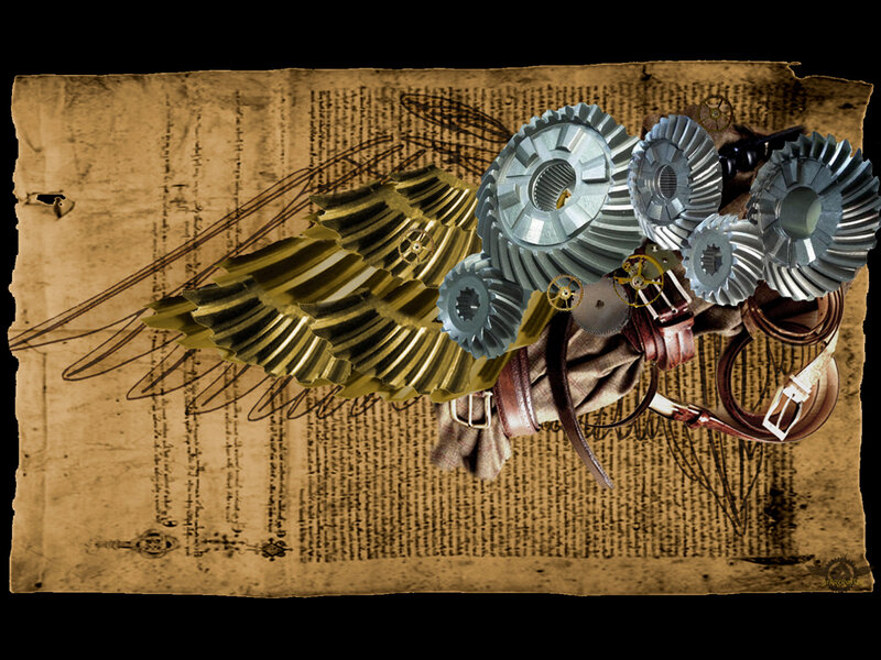 Steampunk Mechanical Wings — Brown