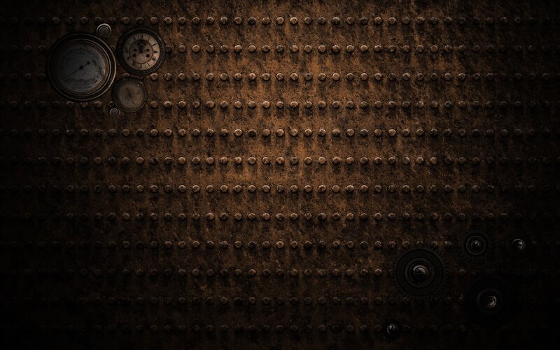 Steampunk Metal Panel — Brown