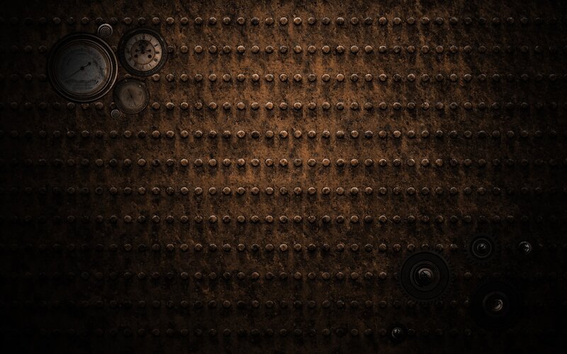steampunk metal panel
