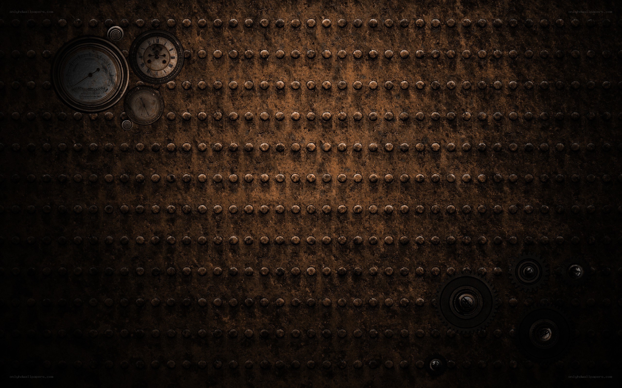 steampunk metal panel