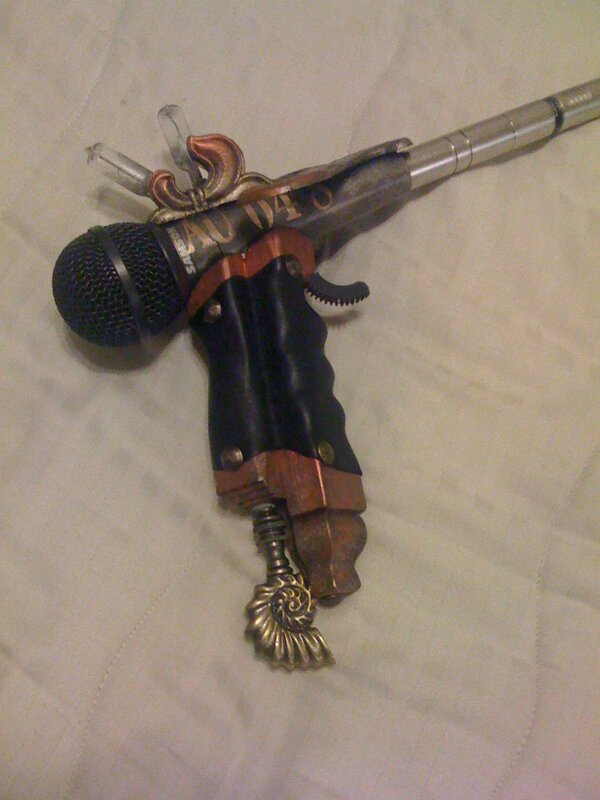 steampunk microphone prop