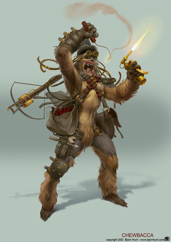 steampunk monkey warrior