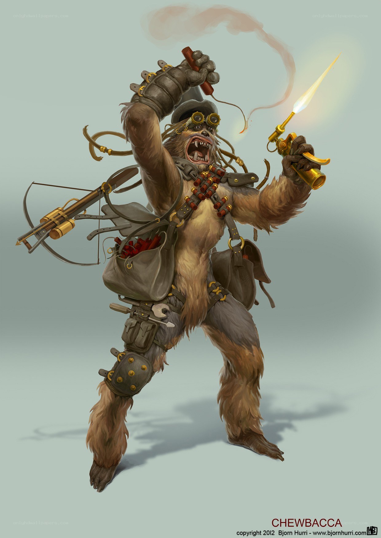 steampunk monkey warrior