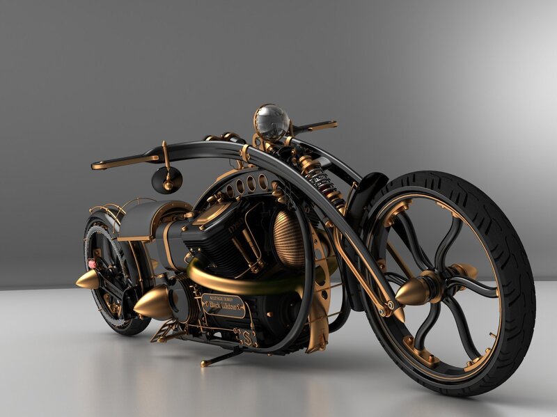 Steampunk motorcycle design