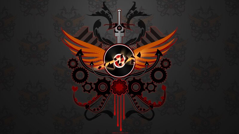 steampunk music logo design