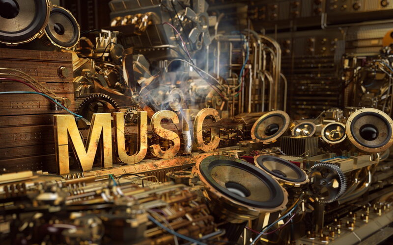 Steampunk Music Machine — Gold