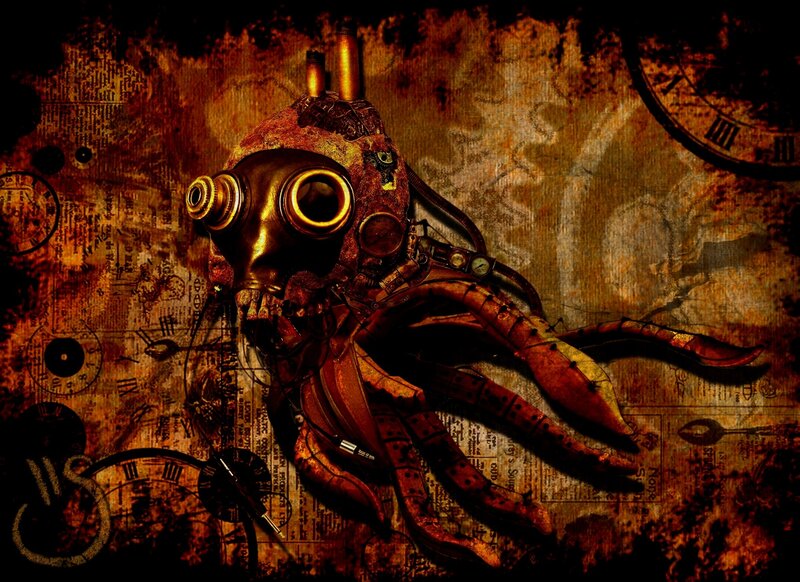 steampunk octopus creature