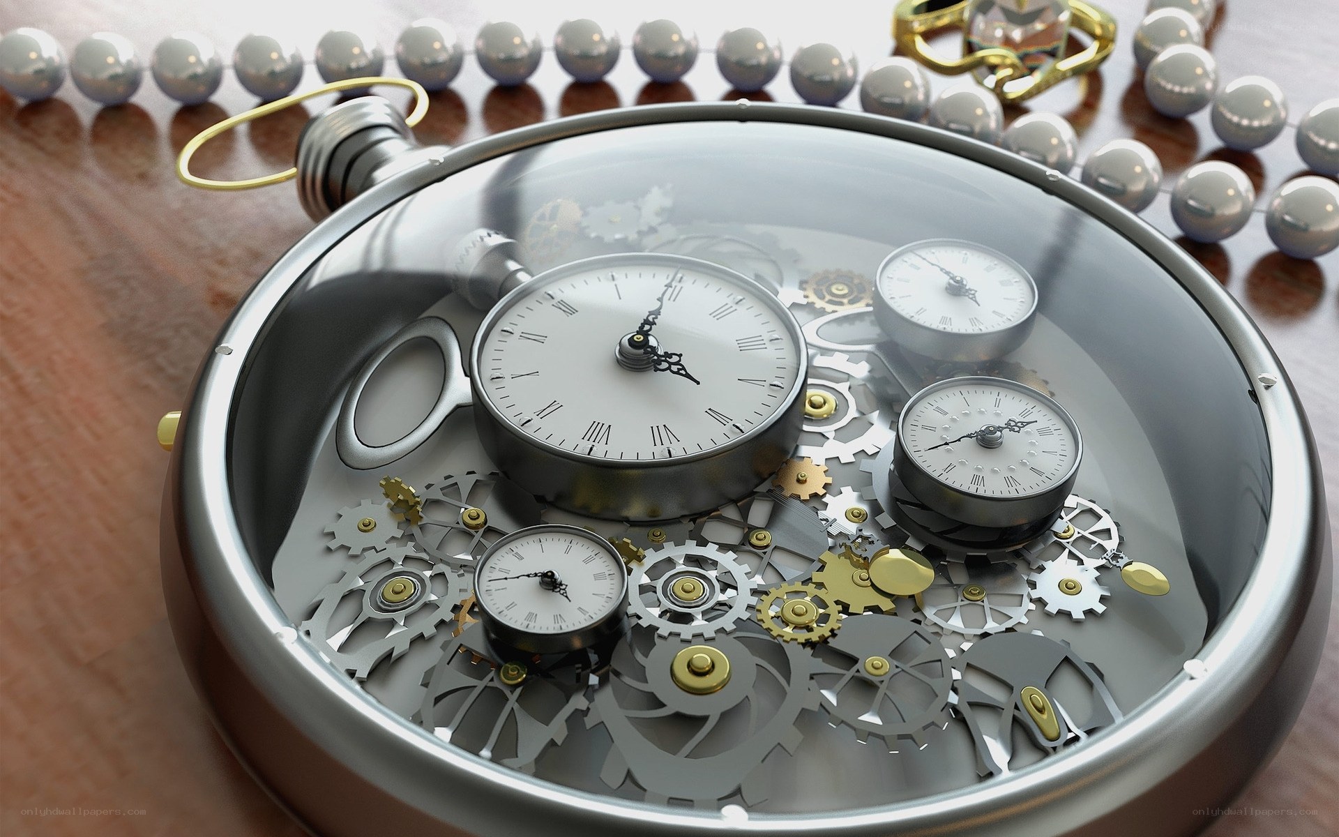 Steampunk pocket watch mechanism