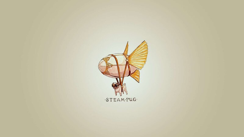 steampunk pug airship