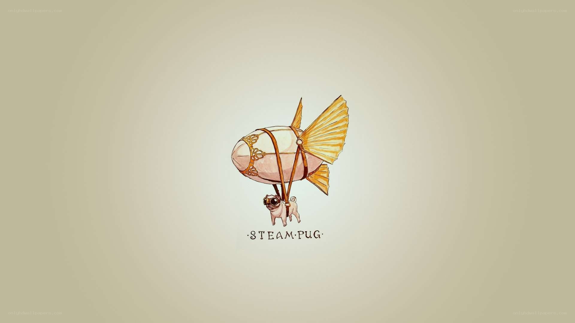 steampunk pug airship