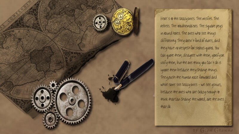 Steampunk Quote Illustration
