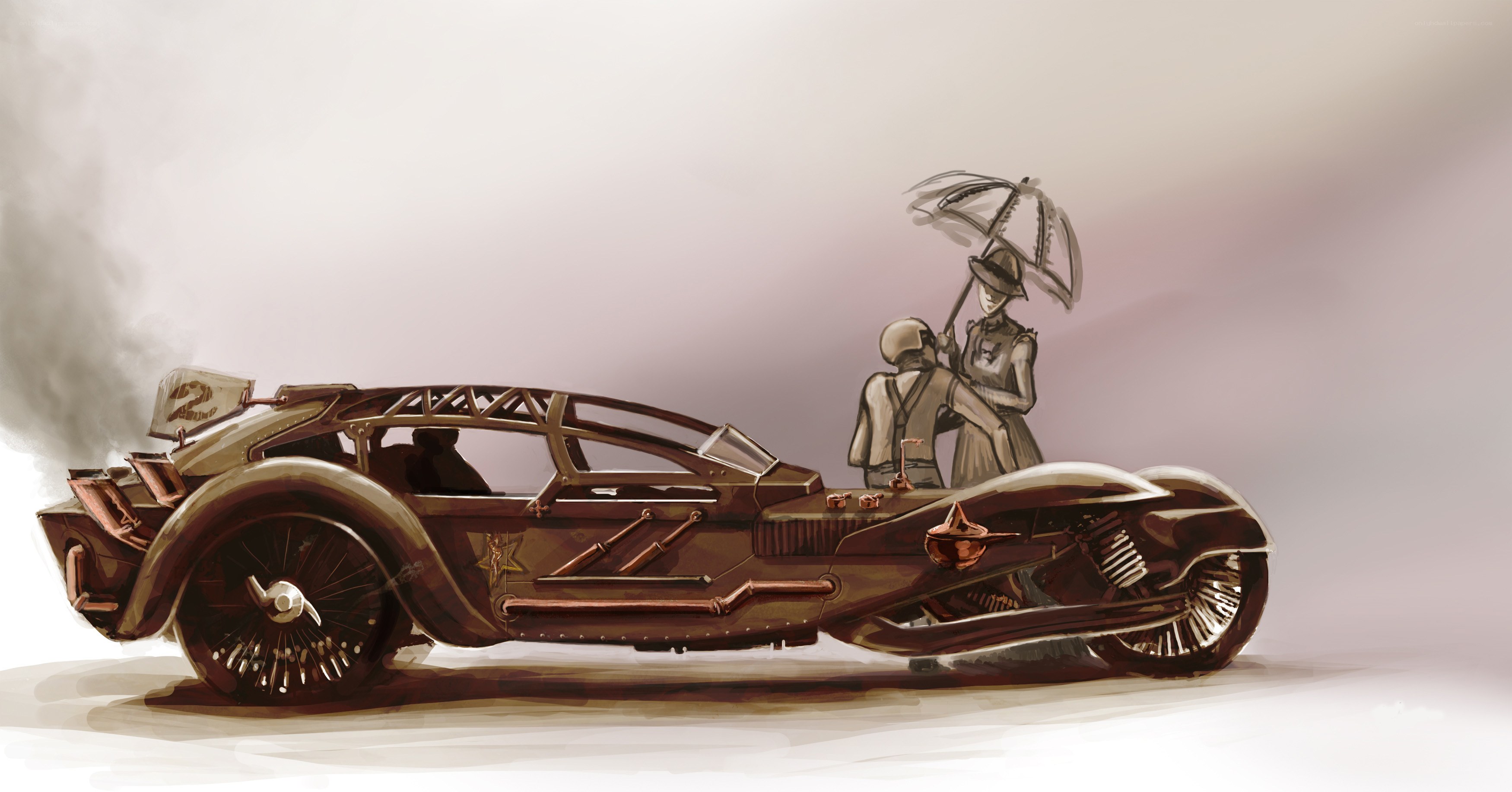 steampunk racing vehicle concept