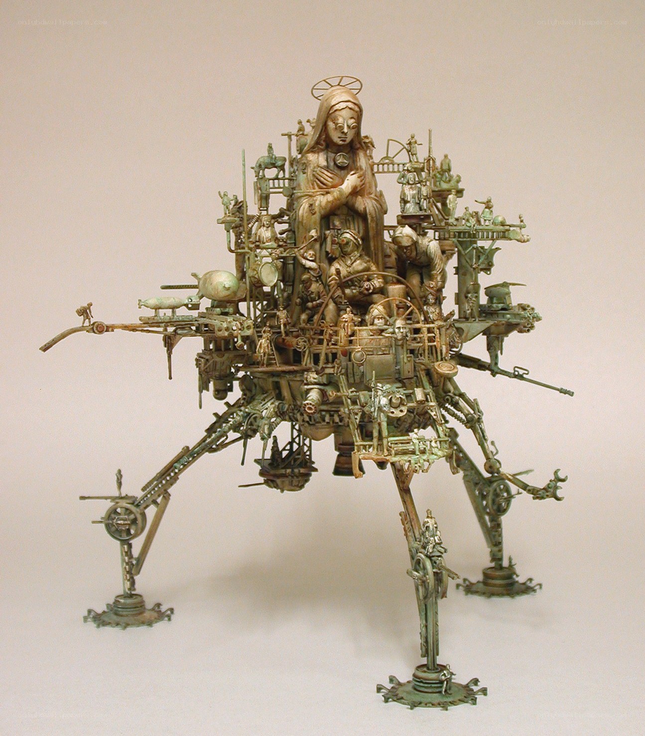 Steampunk religious sculpture
