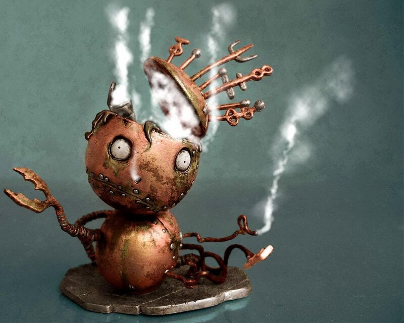 steampunk robot creature