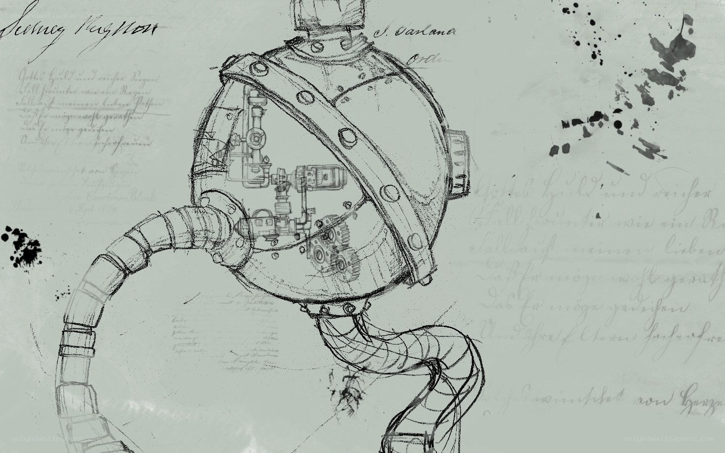 steampunk robot sketch