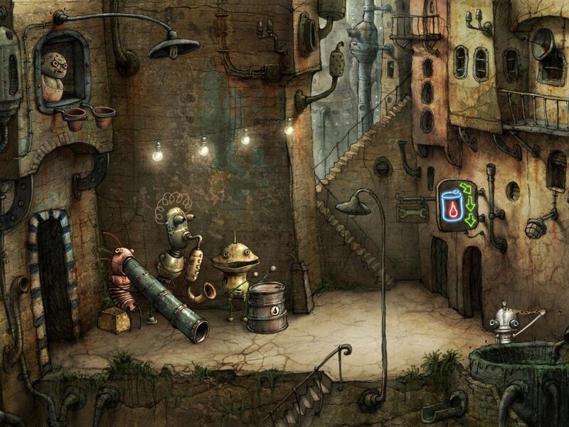 steampunk robot workshop
