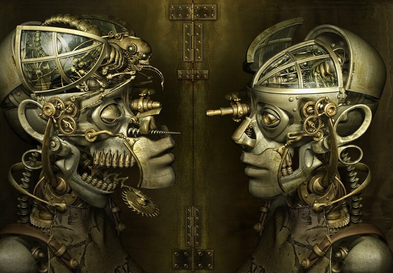 Steampunk Robotic Heads