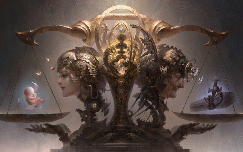 Steampunk Scales of Justice