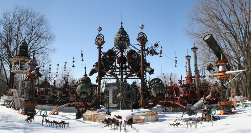 Steampunk Sculpture Garden — White