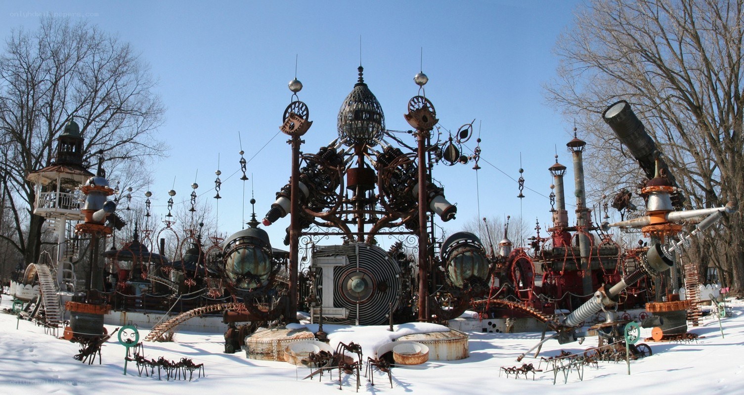 Steampunk sculpture garden