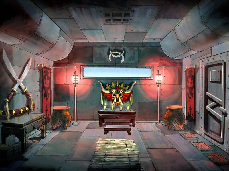 steampunk shrine room