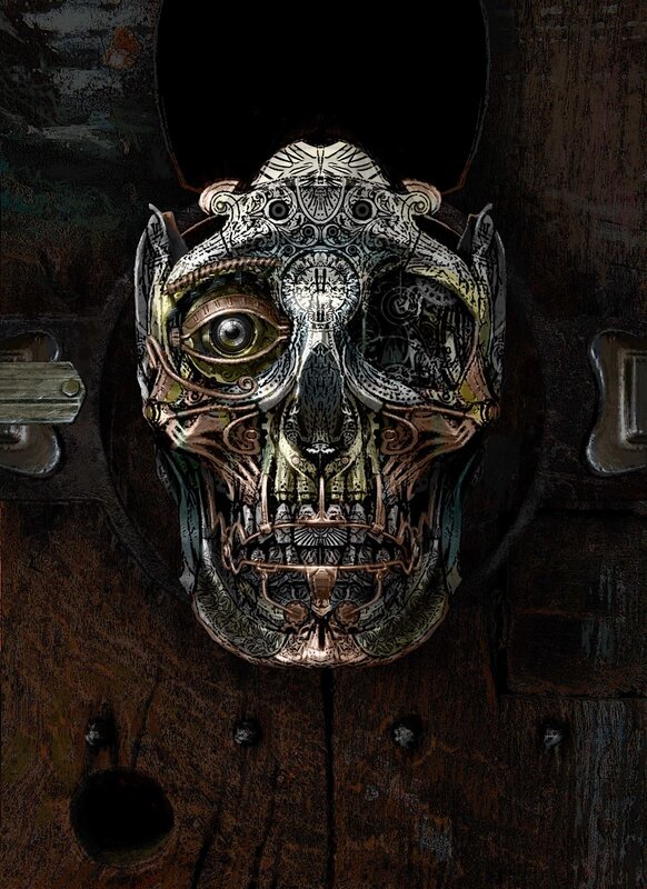 steampunk skull mask