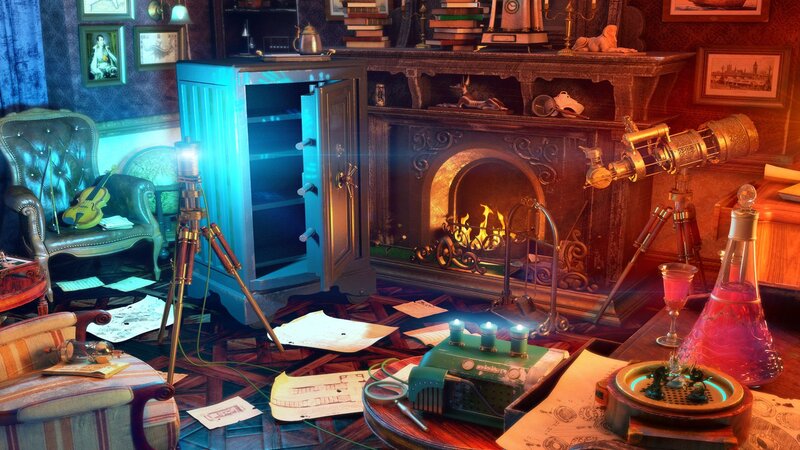 Steampunk Study Room — Brown, Mysterious