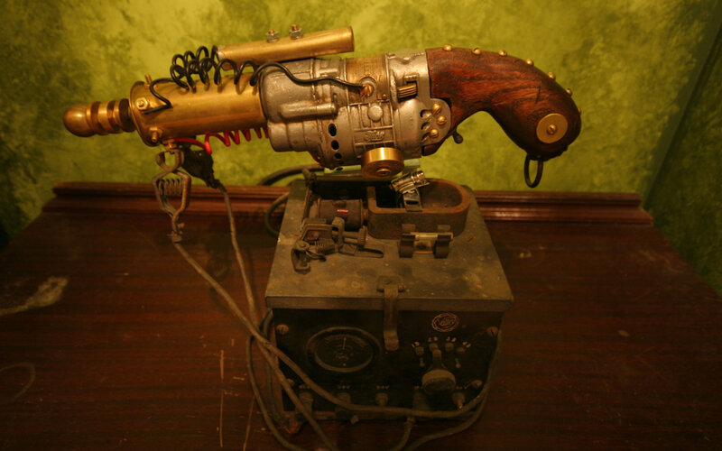 Steampunk-style weapon device