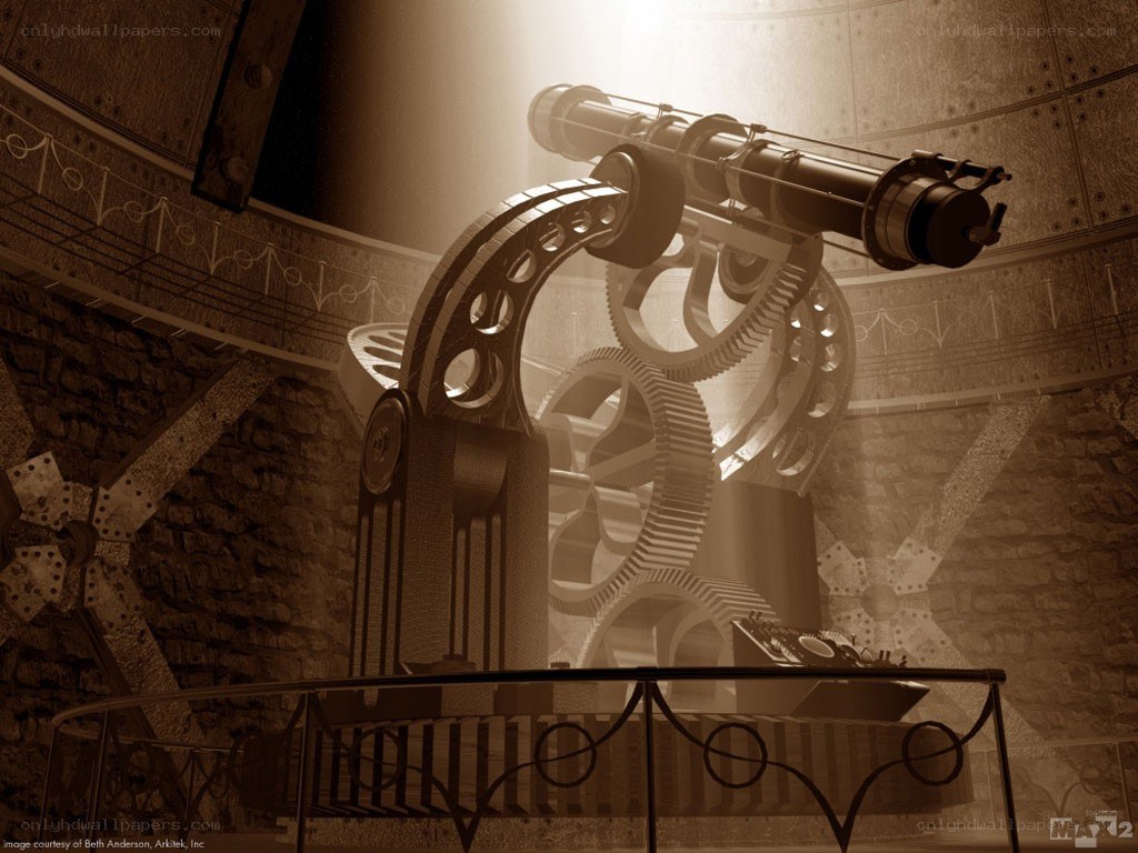 steampunk telescope observatory