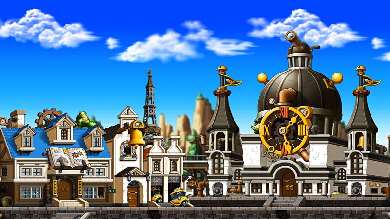 Steampunk Town Scene
