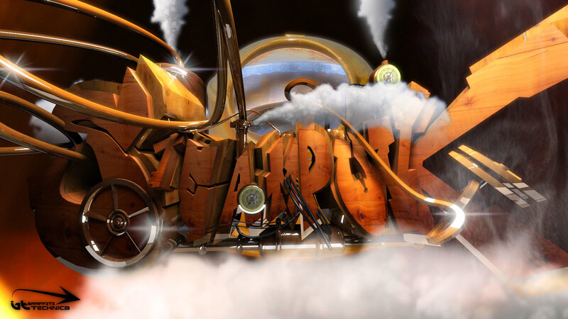steampunk vehicle artwork