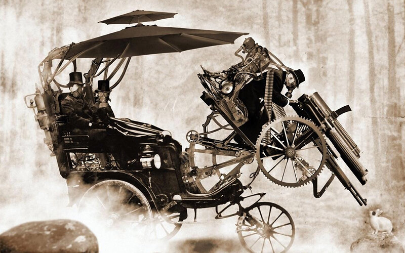 steampunk war vehicle