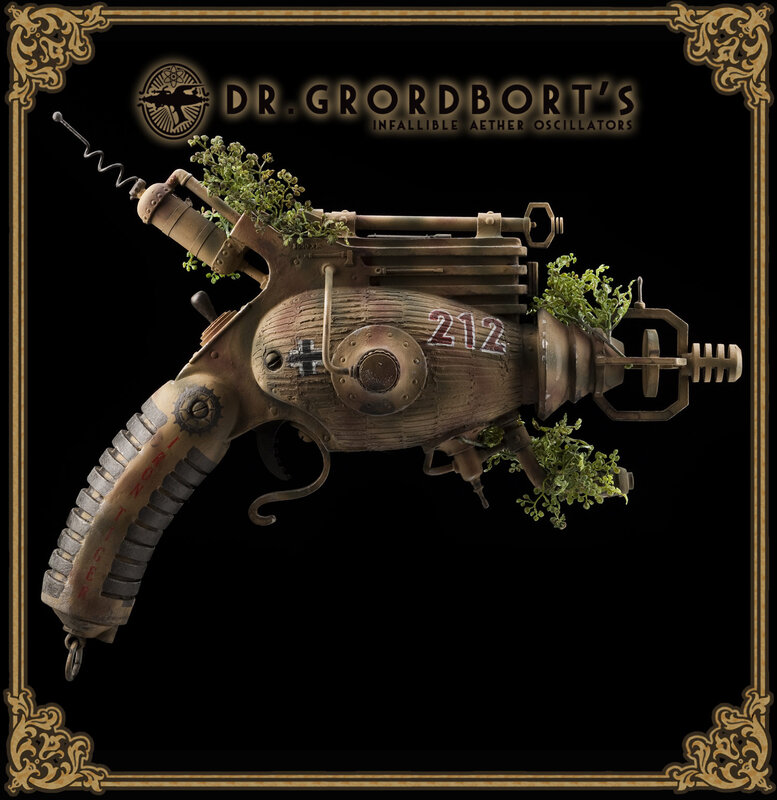 Steampunk Weapon with Plants