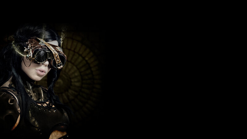 steampunk woman with goggles