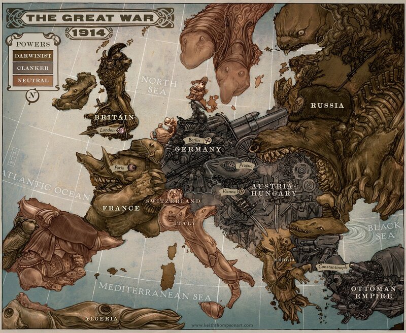 Steampunk World Map