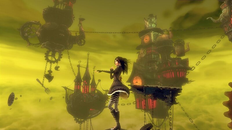 steampunk world with girl