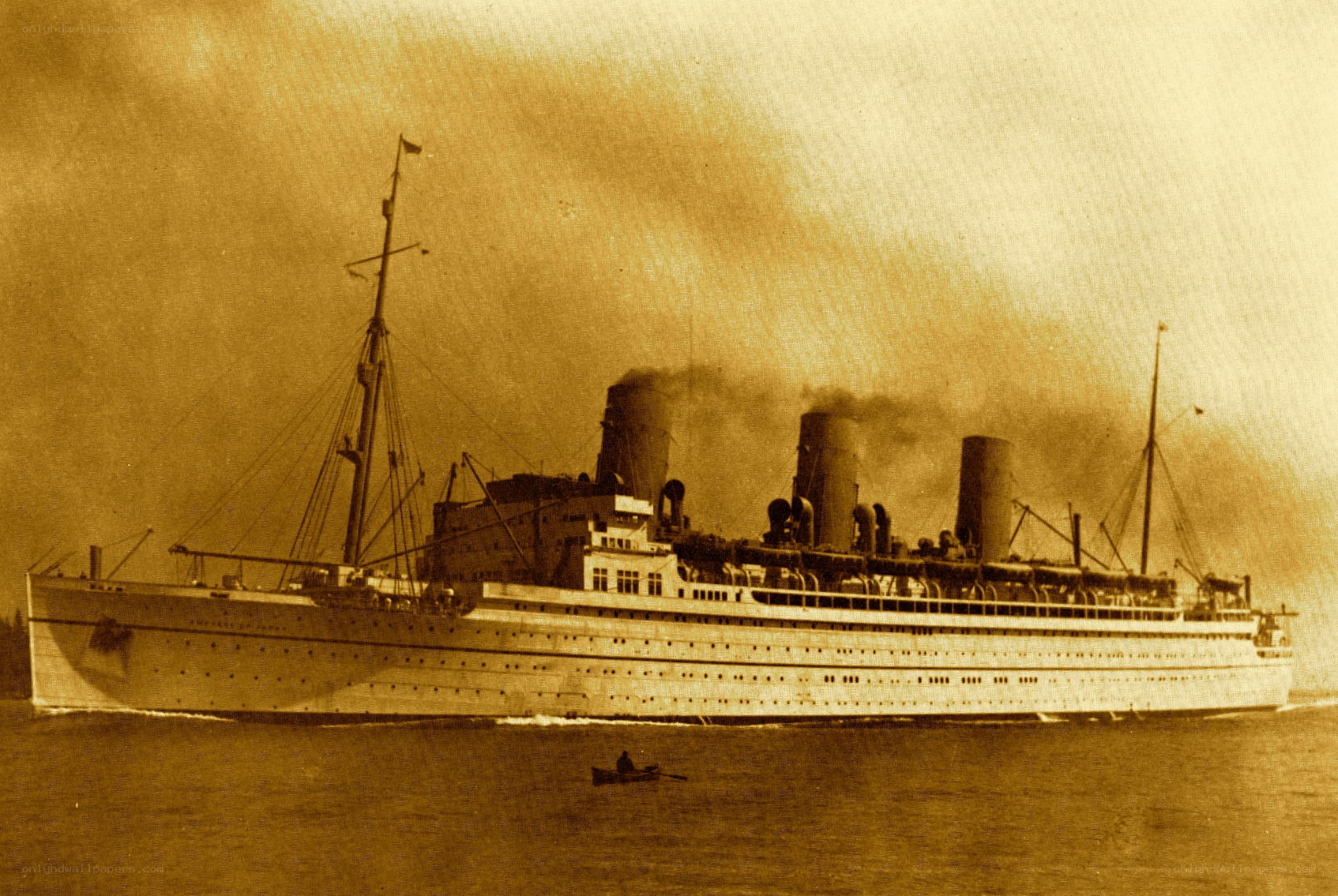 Steamship at sea