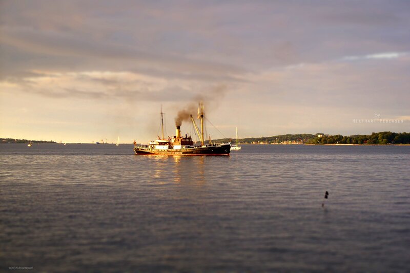 Steamship on the water