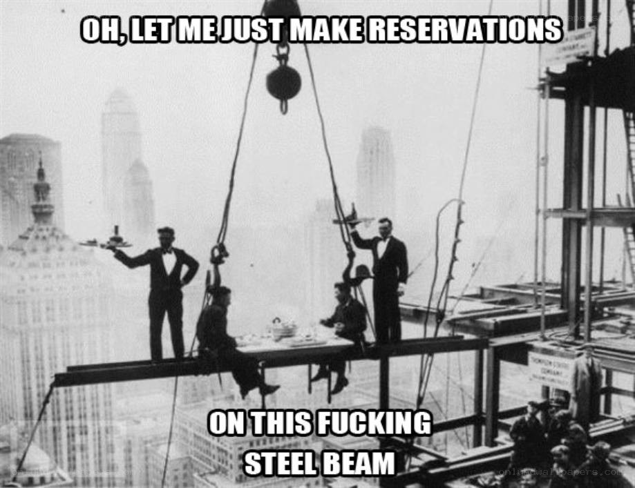 Steel beam dining