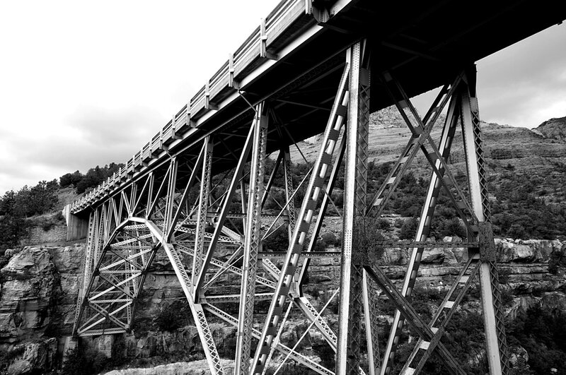 Steel Truss Bridge — Black