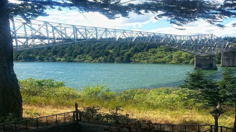 Steel Truss Bridge — Blue, Serene, Afternoon, Photograph, River