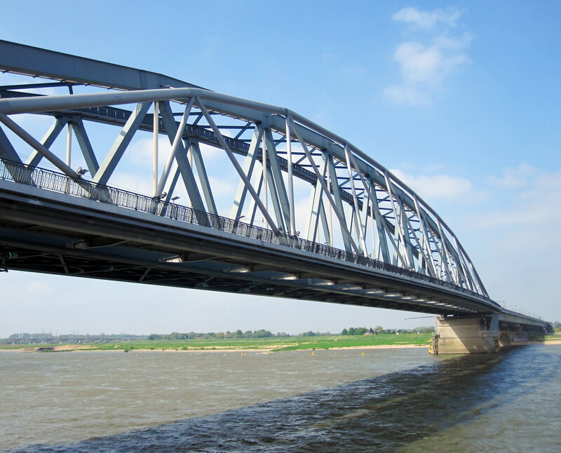 Steel Truss Bridge — Blue, Serene, Afternoon