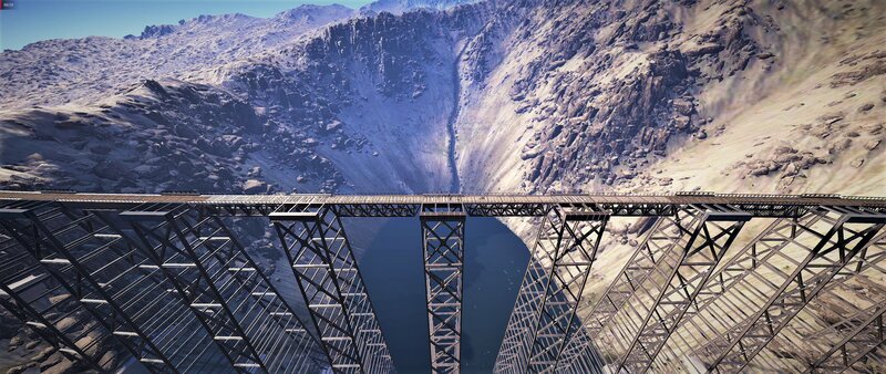 Steel Truss Bridge — Gray, Dramatic, Afternoon, 3d Render