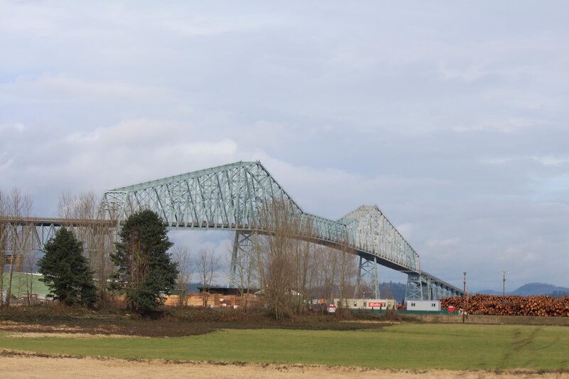 Steel Truss Bridge — Green, Overcast