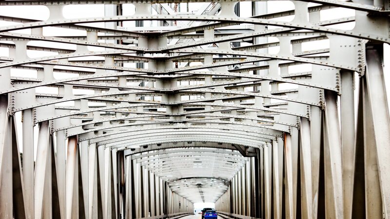 Steel Truss Bridge Interior